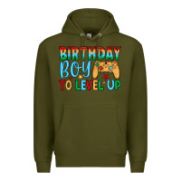 Army Green birthday boy to level up Premium Hoodie - JahusDesignShop