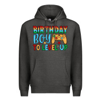 Charcoal Heather birthday boy to level up Premium Hoodie - JahusDesignShop