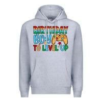 Heather Grey birthday boy to level up Premium Hoodie - JahusDesignShop