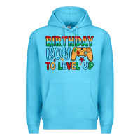 Ocean Blue birthday boy to level up Premium Hoodie - JahusDesignShop