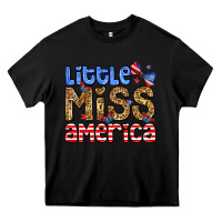Black Little miss America Heavy Core Tee - Neo Western