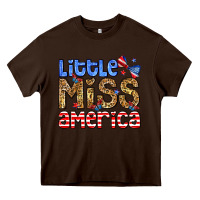 Chocolate Brown Little miss America Heavy Core Tee - Neo Western