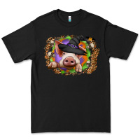 Black halloween pig Premium Tee - CowhideDigitalArt