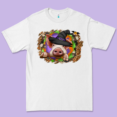 Halloween Pig Premium Tee Designed By Cowhidedigitalart