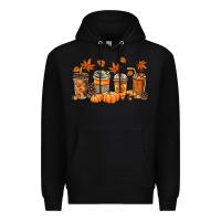 Black Fall coffee cups Premium Hoodie - NancyCooperArtShop