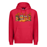 Cardinal Fall coffee cups Premium Hoodie - NancyCooperArtShop