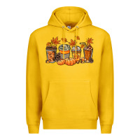 Lemon Fall coffee cups Premium Hoodie - NancyCooperArtShop