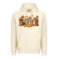 Sandshell Fall coffee cups Premium Hoodie - NancyCooperArtShop