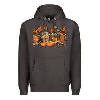 Smoke Fall coffee cups Premium Hoodie - NancyCooperArtShop
