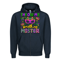 Navy throw me something mister Zipper Hoodie - LillyAllenDesigns