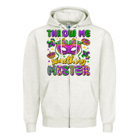 Oatmeal Heather throw me something mister Zipper Hoodie - LillyAllenDesigns