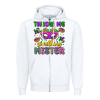 White throw me something mister Zipper Hoodie - LillyAllenDesigns
