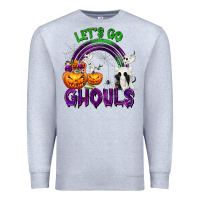 Heather Grey Let's Go Ghouls Premium Sweatshirt - texasbilliewilder