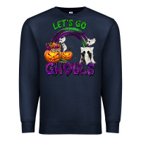 Navy Let's Go Ghouls Premium Sweatshirt - texasbilliewilder