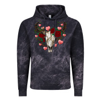 Cloud Black valentine's bull skull Vintage Hoodie - AdoDesignShop