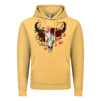 Vintage Mustard valentine's bull skull Vintage Hoodie - AdoDesignShop