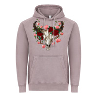 Vintage Zinc valentine's bull skull Vintage Hoodie - AdoDesignShop