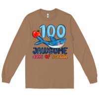 Toasted Coconut 100 jawsome days of school Long Sleeve Tee - MaliasSmallBusiness