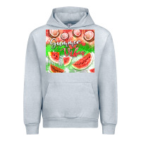 Heather Grey Watermelon and coconut summer 20oz skinny tumbler Urban Hoodie - FaDigitalArtStudio
