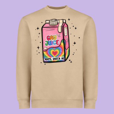 Gay Juice Heavyweight Sweatshirt Designed By Maliassmallbusiness