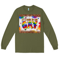Army Green it's okay to say gay tumbler Long Sleeve Tee - JahusDesignShop