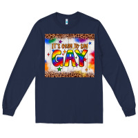 Navy it's okay to say gay tumbler Long Sleeve Tee - JahusDesignShop