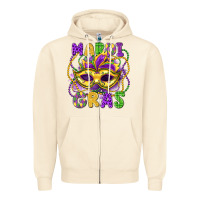 Sandshell mardi gras mask Zipper Hoodie - LillyAllenDesigns