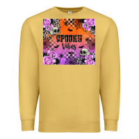 Antique Gold Spooky Vibes Premium Sweatshirt - texasbilliewilder