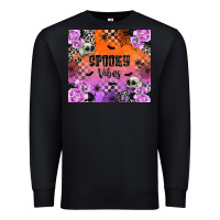 Black Spooky Vibes Premium Sweatshirt - texasbilliewilder