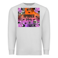 Dove Grey Spooky Vibes Premium Sweatshirt - texasbilliewilder