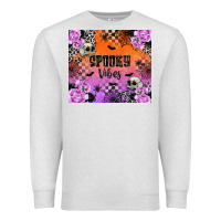 Oatmeal Heather Spooky Vibes Premium Sweatshirt - texasbilliewilder