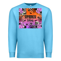 Ocean Blue Spooky Vibes Premium Sweatshirt - texasbilliewilder