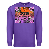 Purple Spooky Vibes Premium Sweatshirt - texasbilliewilder