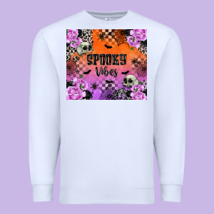 Spooky Vibes Premium Sweatshirt Designed By Texasbilliewilder