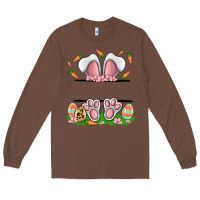 Chestnut easter costom name rabbit Long Sleeve Tee - MaliasSmallBusiness