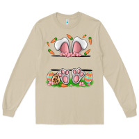 Mushroom easter costom name rabbit Long Sleeve Tee - MaliasSmallBusiness