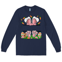 Navy easter costom name rabbit Long Sleeve Tee - MaliasSmallBusiness