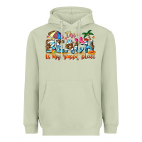 Matcha the beach is my happy place Heavyweight Hoodie - NancyCooperArtShop