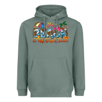 Sage the beach is my happy place Heavyweight Hoodie - NancyCooperArtShop
