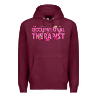 Burgundy breast cancer occupational therapist Premium Hoodie - texasbilliewilder