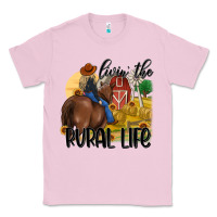 Bubblegum Pink livin the rural life Classic Tee - MaliasSmallBusiness