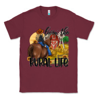 Burgundy livin the rural life Classic Tee - MaliasSmallBusiness