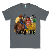 Charcoal Heather livin the rural life Classic Tee - MaliasSmallBusiness