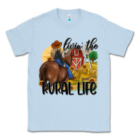 Dusty Blue livin the rural life Classic Tee - MaliasSmallBusiness