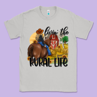 Livin The Rural Life Classic Tee Designed By Maliassmallbusiness