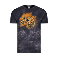 Cloud Black leopard glitter patch Vintage Tee - AdoDesignShop