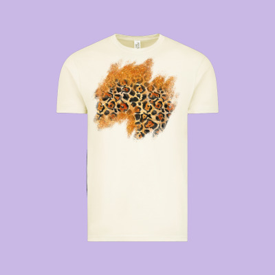 Leopard Glitter Patch Vintage Tee Designed By Adodesignshop