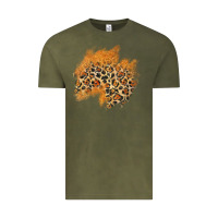 Vintage Olive leopard glitter patch Vintage Tee - AdoDesignShop
