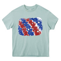 Arona Patriotic tie dye background Heavy Core Tee - CowGirlArtShop