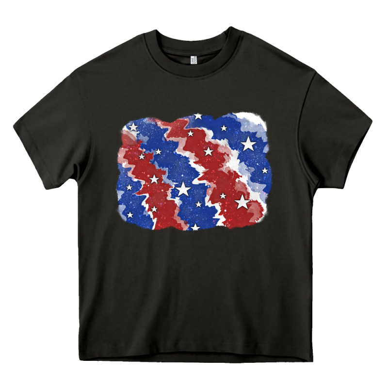 Patriotic Tie Dye Background Heavy Core Tee by CowGirlArtShop | Teevron